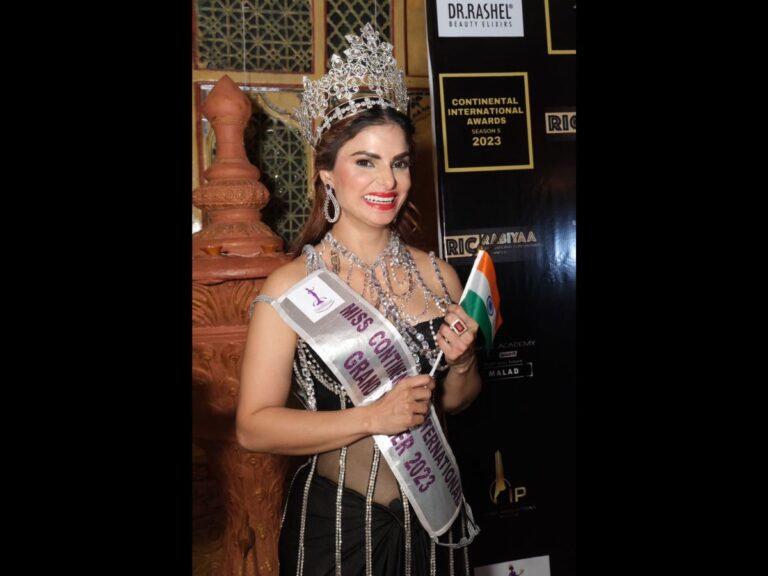 Actress Aastha Rawal crowned with Miss Continental International 2023