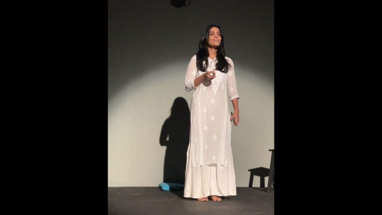Actress Anjali Sharma, renowned for her role in Operation Mayfair, captivated audiences’ attention at a powerful Theatre Show centered on the Gaza incident