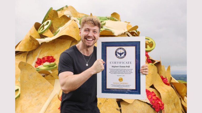 WTO Certifies “Highest Cheese Pull World Record” Doritos UK soars to new heights