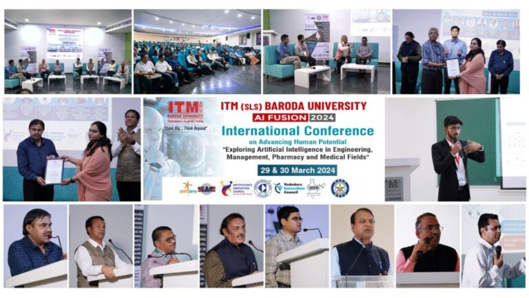 AI Fusion 2024 ITM SLS Baroda University Leads the Historical International Conference with ISRO (SAC) and DRDO Pune