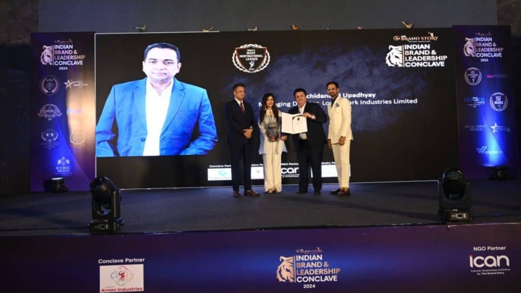 Lords Mark Industries Limited receives Most Inspirational Leader Award at The Indian Brand and Leadership Conclave 2024