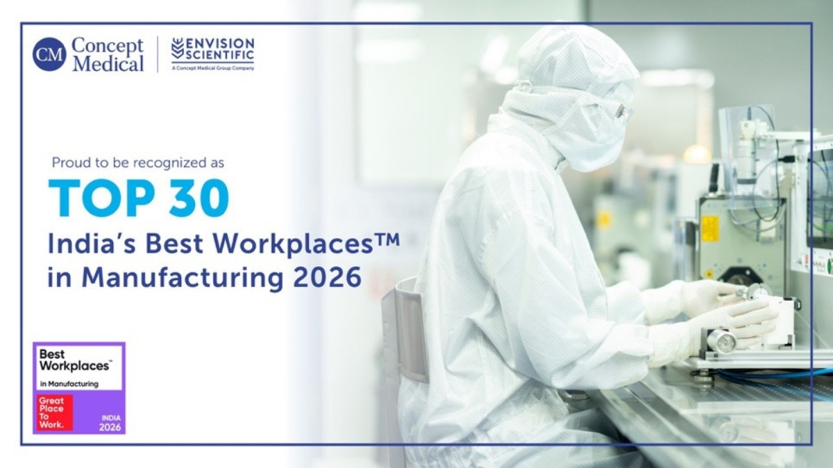 CONCEPT MEDICAL GROUP RECOGNIZED AMONG INDIA’S TOP 30 MID-SIZE BEST WORKPLACES IN MANUFACTURING 2026