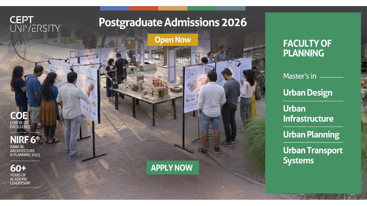 Faculty of Planning at CEPT University Invites Applications to PG Programs 2026