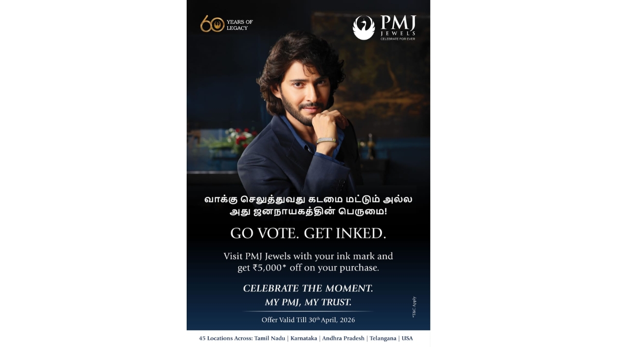 PMJ Jewels Launches “Go Vote, Get Inked” Offer to Celebrate Democracy in Tamil Nadu Elections