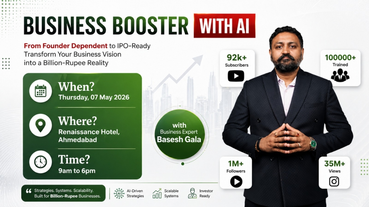 Build Scalable Businesses with Systems: Basesh Gala’s ‘Business Booster with AI’ Workshop Comes to Ahmedabad